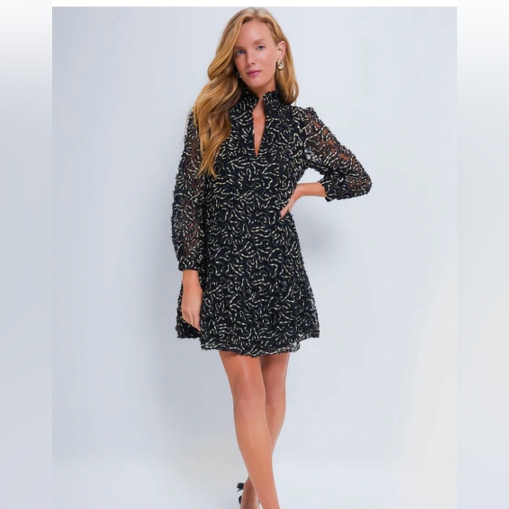 Tuckernuck Black and Gold Long Sleeve Dress